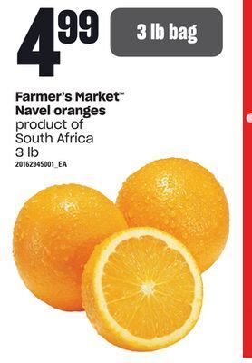 Loblaws Farmer's market navel oranges, 3 lb offer