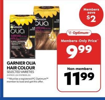 Real Canadian Superstore Garnier olia hair colour offer