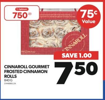 Real Canadian Superstore Cinnaroll gourmet frosted cinnamon rolls, 840 g offer