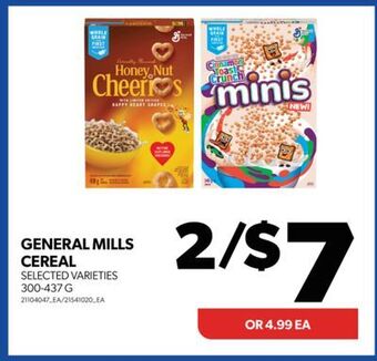 Real Canadian Superstore General mills cereal, 300-437 g offer