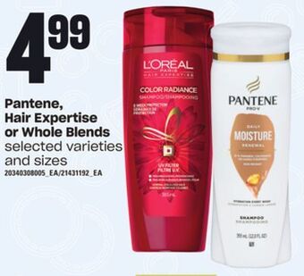 Loblaws Pantene, hair expertise or whole blends offer