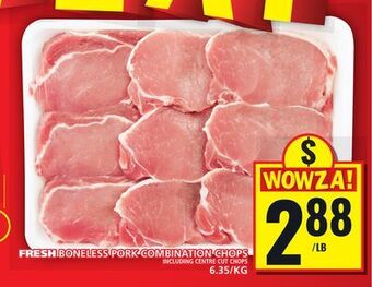 Food Basics Fresh boneless pork combination chops offer