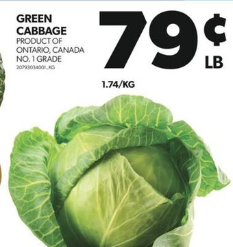 Real Canadian Superstore Green cabbage offer