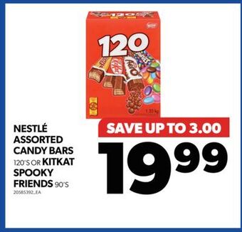 Real Canadian Superstore Nestlé assorted candy bars 120's or kitkat spooky friends, 90's offer