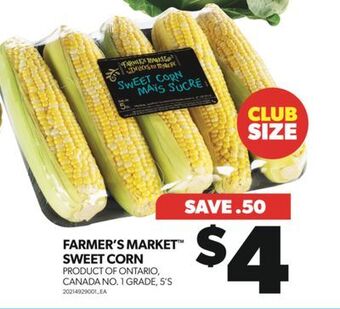 Real Canadian Superstore Farmer's market sweet corn, 5's offer