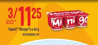 Loblaws Yoplait minigo 6 x 60 g offer