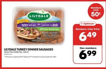 Real Canadian Superstore Lilydale turkey dinner sausages, 500 g offer