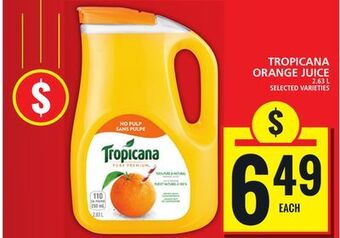 Food Basics Tropicana orange juice offer