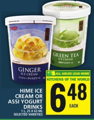 Food Basics Hime ice cream or assi yogurt drinks offer