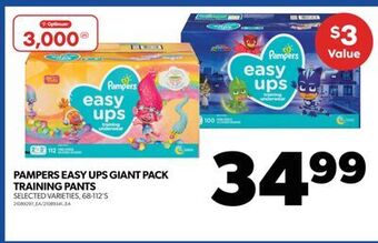 Real Canadian Superstore Pampers easy ups giant pack training pants, 68-112's offer
