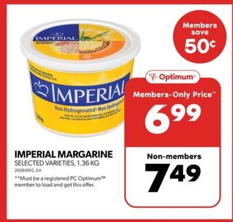 Real Canadian Superstore Imperial margarine, 1.36 kg offer