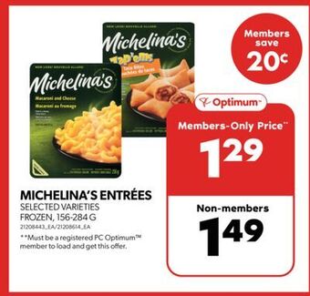 Real Canadian Superstore Michelina's entrées, 156-284 g offer
