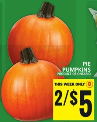 Food Basics Pie pumpkins offer