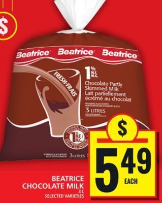 Food Basics Beatrice chocolate milk offer