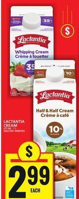 Food Basics Lactantia cream offer
