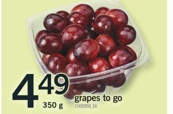 Fortinos Grapes to go, 350 g offer