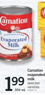 Fortinos Carnation evaporated milk offer