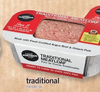 Fortinos Traditional offer