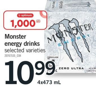 Fortinos Monster energy drinks offer
