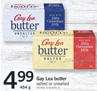 Fortinos Gay lea butter, 454 g offer