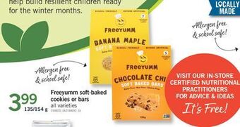 Fortinos Freeyumm soft-baked cookies or bars offer