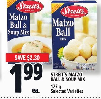 Metro Streit's matzo ball & soup mix offer