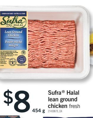 Fortinos Sufra halal lean ground chicken offer