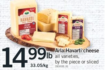 Fortinos Arla havarti cheese, 33.05/kg offer