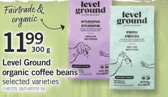 Fortinos Level ground organic coffee beans offer