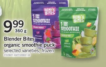 Fortinos Blenders bites organic smoothie puck offer