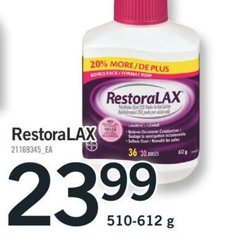 Fortinos Restoralax offer