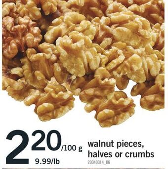 Fortinos Walnut pieces, halves or crumbs offer