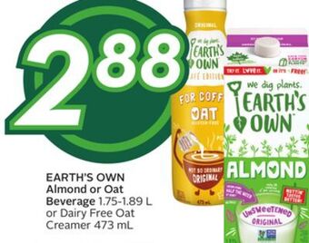 Sobeys Almond or oat beverage offer