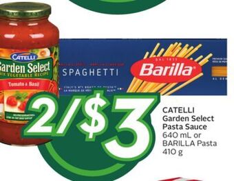 Sobeys Garden select pasta sauce offer