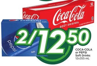 Sobeys Coca-cola or pepsi soft drinks offer