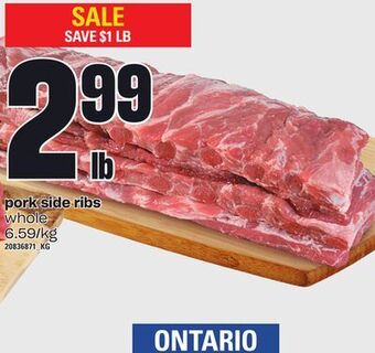 Independent Grocer Pork side ribs offer