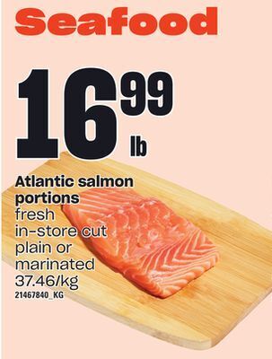 Independent Grocer Atlantic salmon portions offer