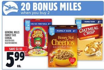Metro General mills family size cereal offer