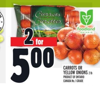 Metro Carrots or yellow onions offer
