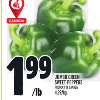 Metro Jumbo green sweet peppers offer