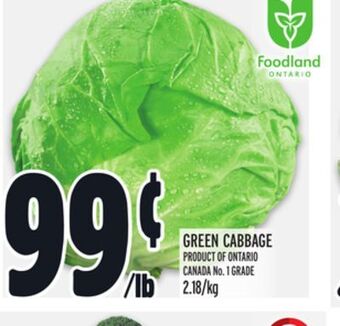 Metro Green cabbage offer