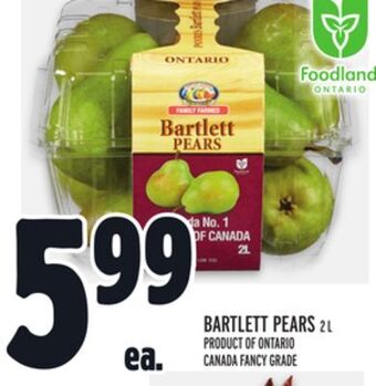 Metro Bartlett pears offer