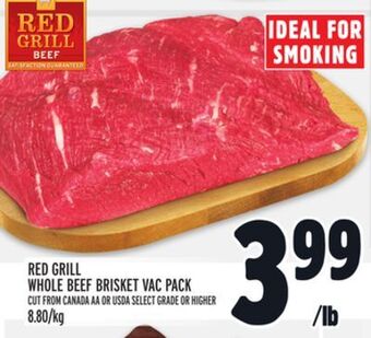 Metro Red grill whole beef brisket vac pack offer