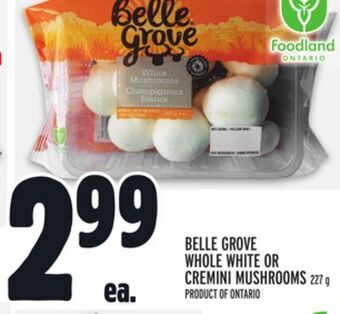 Metro Belle grove whole white or cremini mushrooms offer