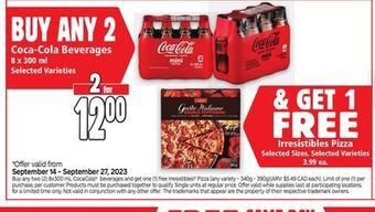 Metro Coca-cola beverages offer