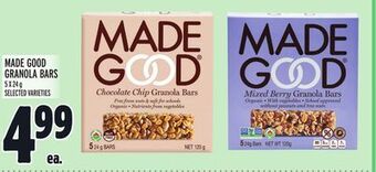 Metro Made good granola bars offer