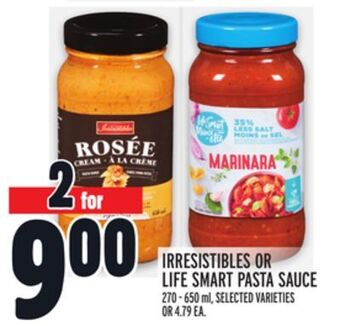 Metro Irresistibles or life smart pasta sauce offer