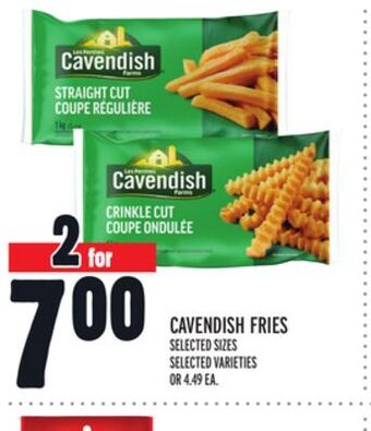 Metro Cavendish fries offer