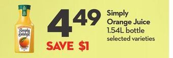 Longo's Simply orange juice offer
