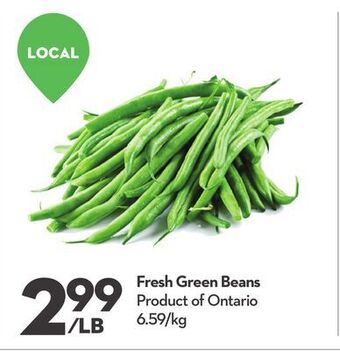 Longo's Fresh green beans offer